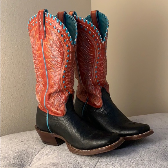 square toe riding heel boots